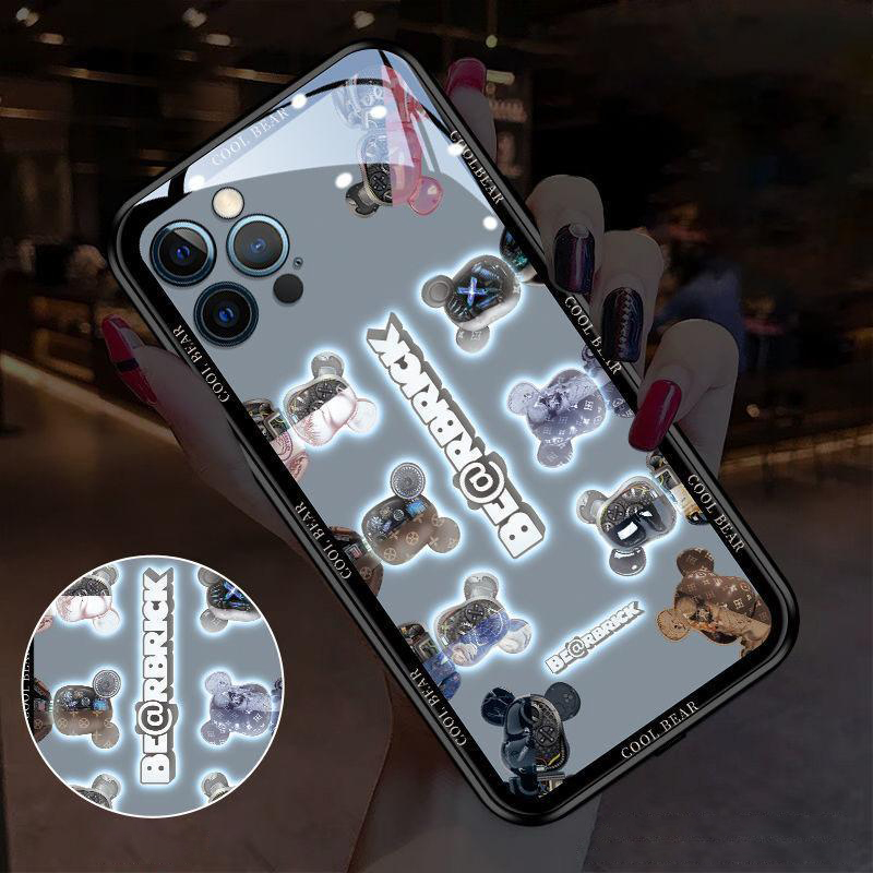 Mechanical Bear Family Incoming Call Flash Phone Case